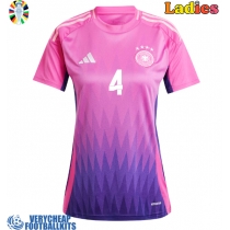 Germany Jonathan Tah #4 Replica Away Shirt Ladies Euro 2024 Short Sleeve